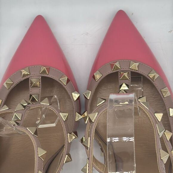 New Valentino Garavani Rockstud Patent
Slingback Pump Pink Size 38/ US 8 - Picture 6 of 14